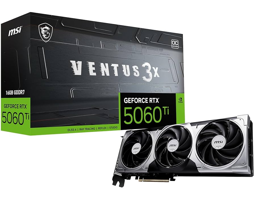 MSI GeForce RTX 5060 Ti VENTUS 3X OC 8GB GDDR7 Graphics Card