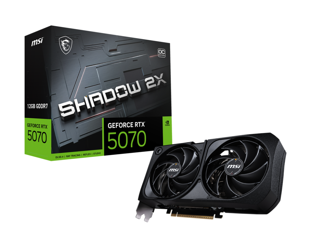 MSI GeForce RTX 5070 SHADOW 2X OC 12GB Graphics Card