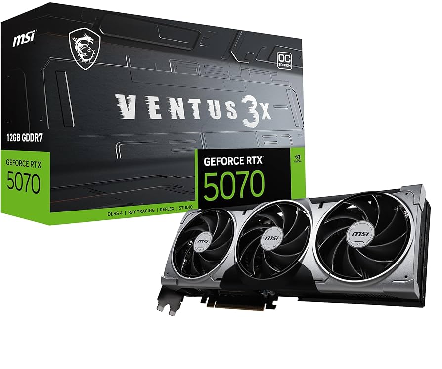MSI GeForce RTX 5070 12GB VENTUS 3X OC Graphics Card
