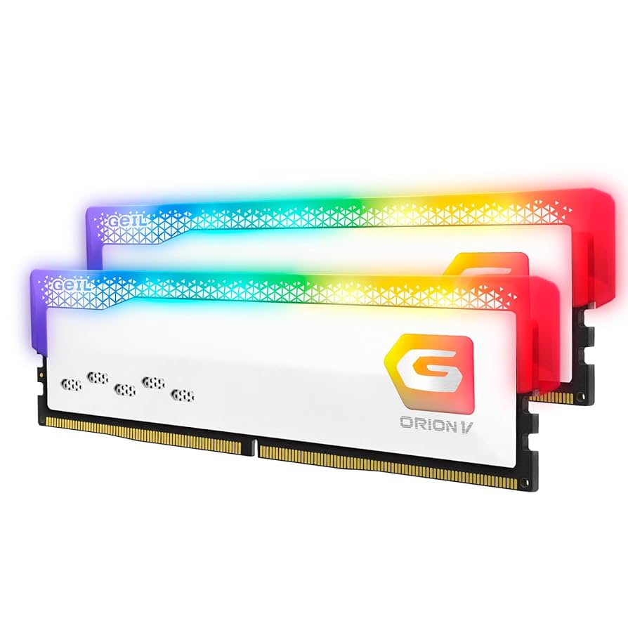 GeIL Orion 32GB Kit(2x16GB) 6000MHz RGB DDR5 RAM – White