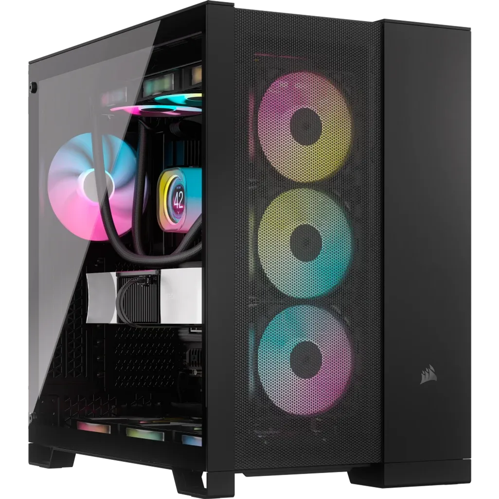 Corsair 6500X, Midi Tower, PC, Black, ATX, 19 cm, 40 cm