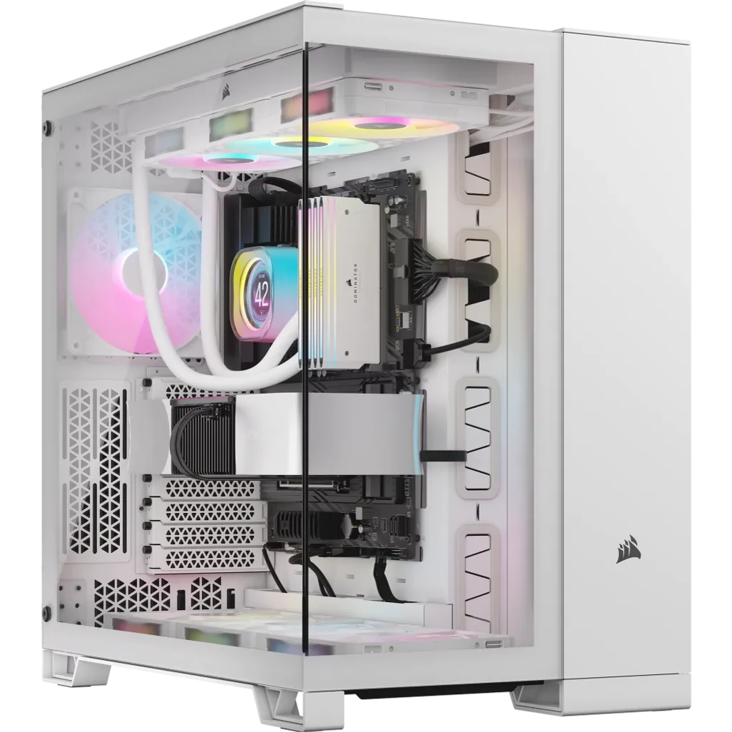 Corsair iCUE LINK 6500X RGB, Midi Tower, PC, White, ATX, 120,140,240,280,360 mm, 2.5,3.5"