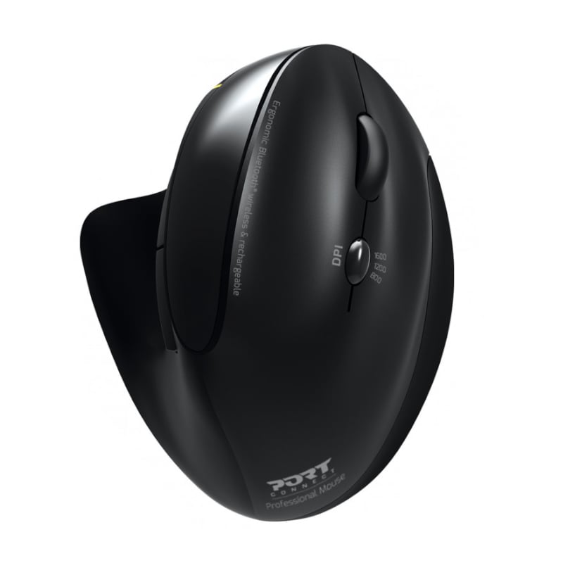  Port Connect Wireless Rechargeable Ergonoc Mouse Bluetooth – Black