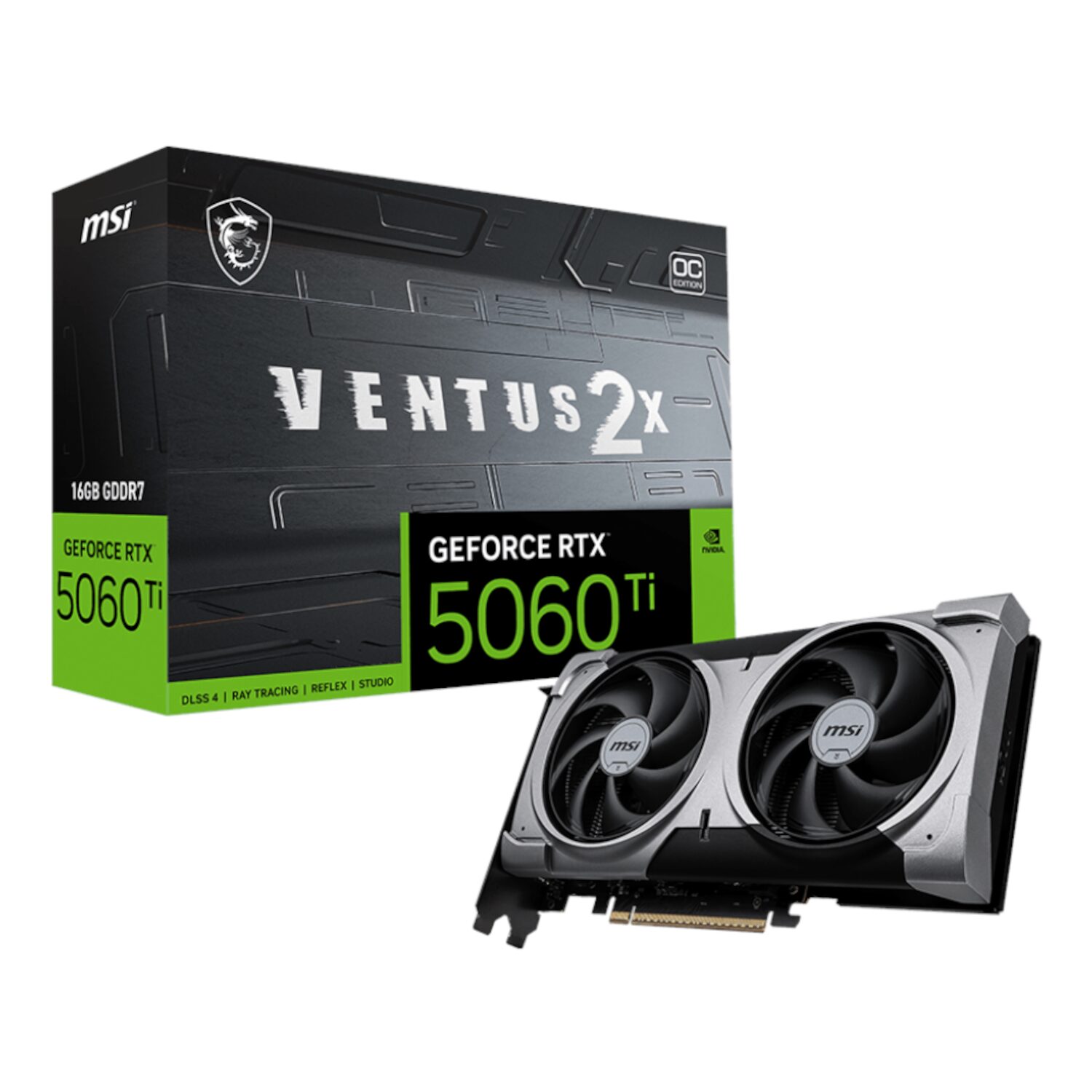 MSI RTX 5060 Ti 16GB VENTUS 2X OC PLUS 16GB GDDR7 Graphics Card