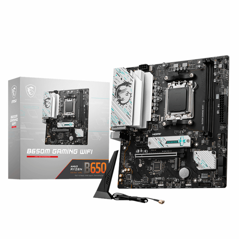 MSI B650M GAMING WIFI AMD AM5 mATX Gaming Motherboard, Amd Ryzen 8700F ,Crucial PRO 16gb 6000Mhz