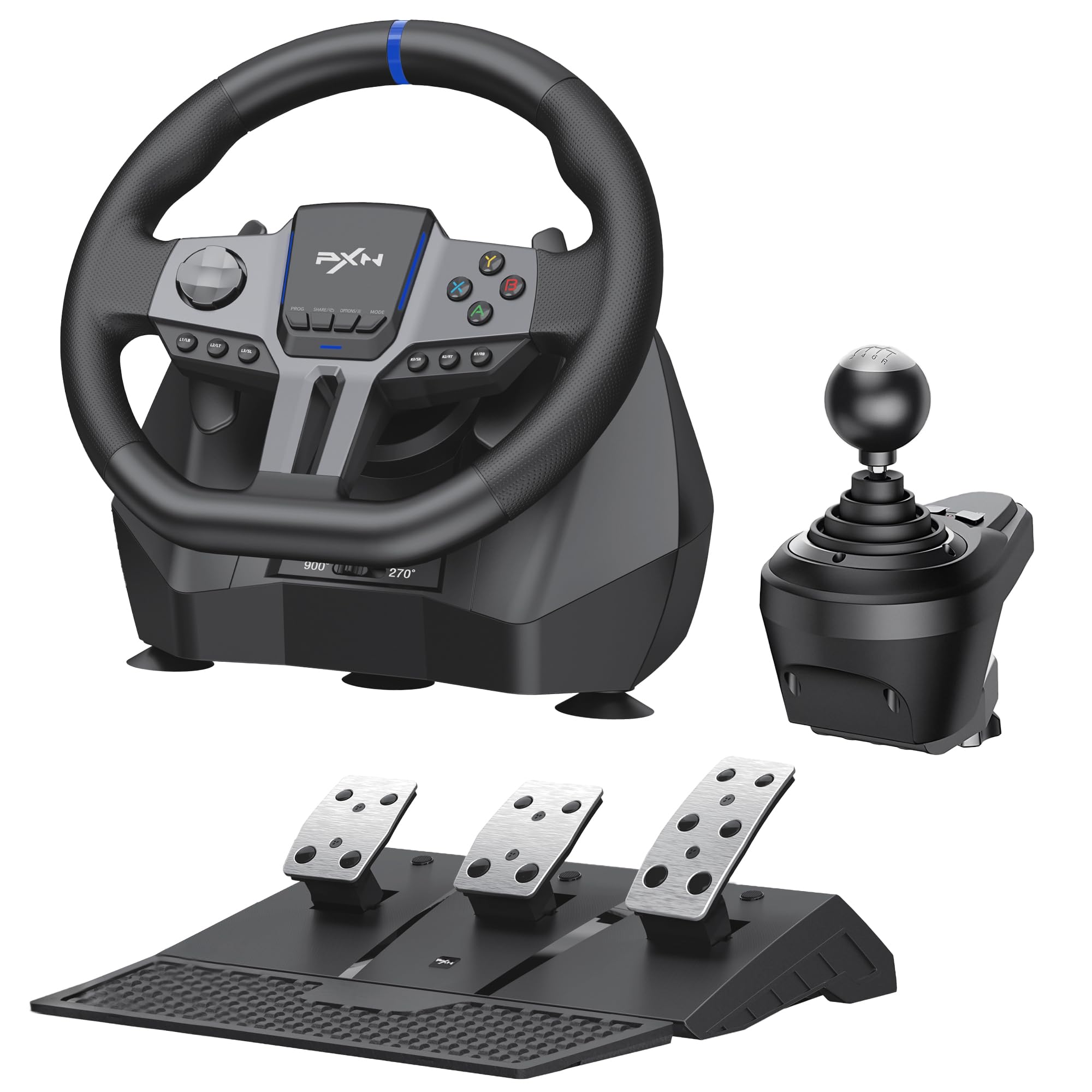 PXN V9 Gen 2 Gaming Steering Wheel,Shifter and Pedals